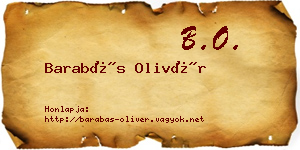 Barabás Olivér névjegykártya